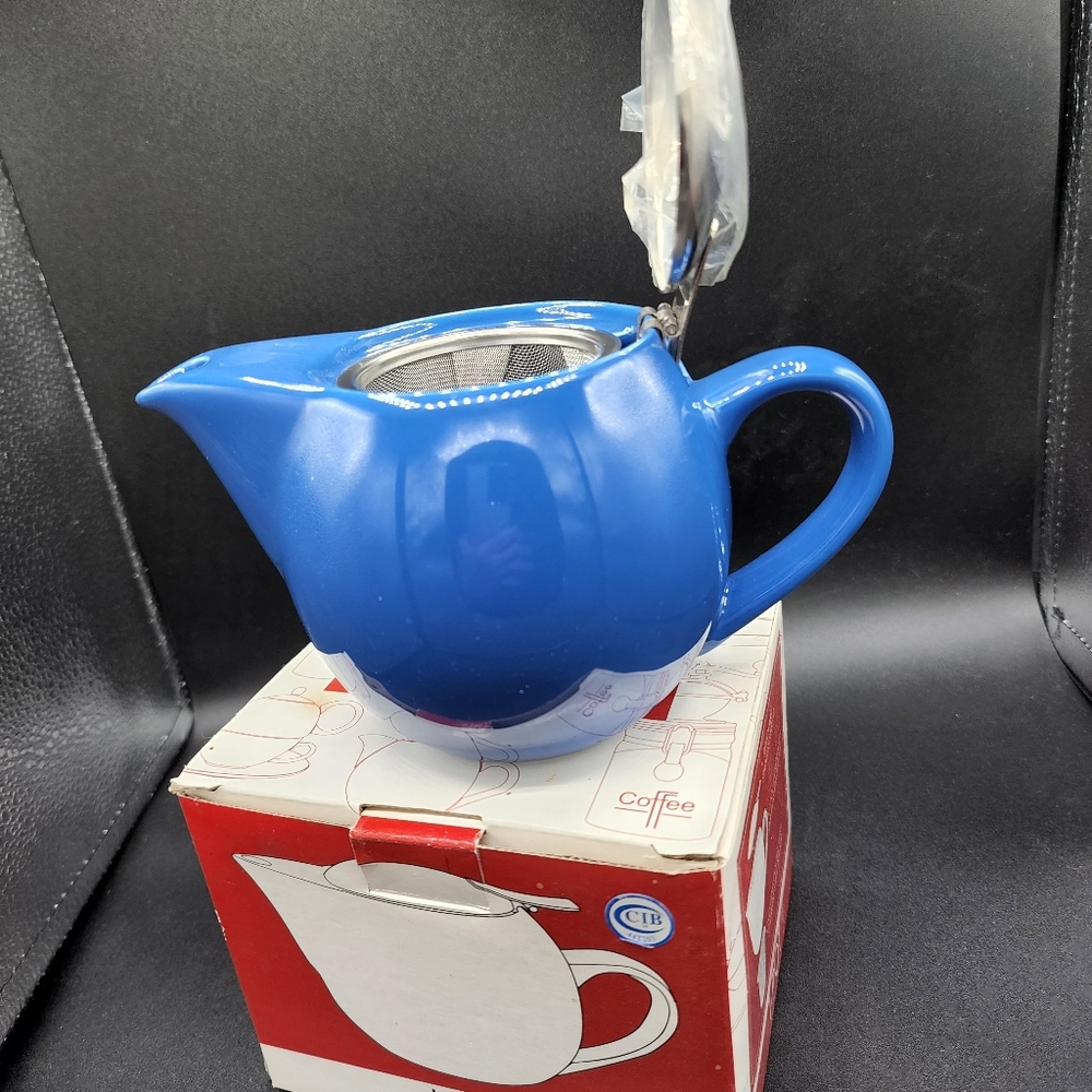 Ocean Blue Tea Pot.